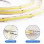 Cool White Dimmable COB LED Strip Light, CRI90+, 16.4ft Waterproof LED Strip Light, 50W, 4000lm, 1890 LEDs, Cuttable, 3M Self-Adhesive for Outdoor, Indoor, Bedroom, Kitchen, UL Listed