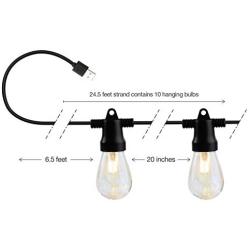 Brightech Ambience Pro - USB Battery Powered, Waterproof String Lights for Camping & Tents - Add Warm Ambience to Your Camp Site - Lightweight & Bright Enough to Cook - Shatterproof Bulbs