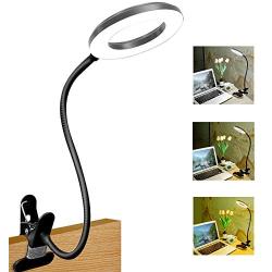 Cyezcor Clip on Light Reading Lights， 48 LED USB Book Clamp Light , with 3 Color Modes 5 Brightness ,Eye Protection Desk Lamp, 360 ° Flexible Gooseneck Bed Night Light