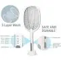 Large Electric Fly Swatter, Rechargeable Bug Zapper Racket, Mosquito Killer Racket for Indoor and Outdoor, 3-Layer Touch Mesh, USB Charge, 21.2''x 8.6''