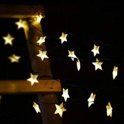 Viewpick Outdoor Solar Garden Star String Lights Solar Powered Twinkling Fairy Lights, 30ft 50 LED Christmas String Lights for Backyard, Patio, Gate, Tree, Birthday Party, Summer Decoration,Warm White