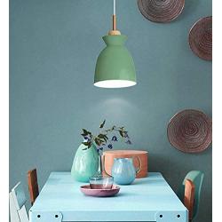 LAKIQ Modern Mini Colorful Pendant Light Nordic Lovely Hanging Ceiling Lighting Kitchen Island Lights for Dining Room Restaurant Bar Living Room (Green)