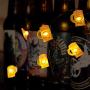 LED Wire Lights, LED String Lights, Battery Operated String Lights with 36 Beer Mug Shaped Warm LEDs for Party, Bedroom, Kitchen, Patio, Deck and more, 12 Feet Long
