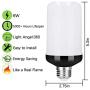 Y- STOP LED Flame Effect Fire Light Bulb, Upgraded 4 Modes Flickering Fire Christmas Decorations Lights, E26 Base Flame Bulb with Upside Down Effect (Black, 4 Pack)