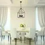 XILICON Foyer Chandelier Black Mid Century Industrial Pendant Lighting 4 Lights Vintage Ceiling Light Fixture for Entryway Dining Room Lights