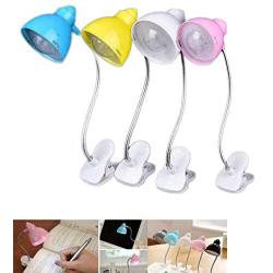 （1pcs）Flexible Neck Table Desk Lamp Bed Side Night Reading Lamp W/Light Bulb Clamp Lamp/Reading Book Light for Desk, Bed, Office, and Dorm Room (Yellow)