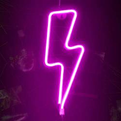 Funpeny Christmas LED Neon Decorative Light, Neon Sign Shaped Decor Light, Lightning Shape Indoor Decor for Christmas Decoration, Living Room, Birthday Party, Wedding Party