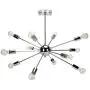 GRUSTRUST 12-Light Sliver Chandeliers Lighting Easy Mount Ceiling Light Chrome Modern Pendant Light Dimmable Lamp Bracket for Living Room Showroom Study Room(Bulbs Not Included) GRUSTRUST 12-Light Sliver Chandeliers Lighting Easy Mount Ceiling Light Chrome Modern Pendant Light Dimmable Lamp Bracket for Living Room Showroom Study Room(Bulbs Not Included)