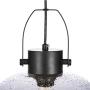 SYDTOP Modern Smoked Glass Pendant Light, 10 Inches Seeded Glass Globe Pendant Lighting, Matte Black Kitchen Hanging Light Fixture for Kithchen Island, Sink, Counter, Dining Room, Bar, Farmhouse