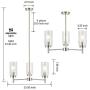 VINLUZ 3 Lights Modern Chandeliers Metal Light Fixtures Ceiling Brushed Nickel Industrial Pendant Lighting for Dinging Room Living Room Kitchen Bedroom Hallway