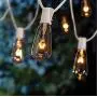 Goothy ST40 10Ft Outdoor Patio String Lights,Set of 10 Glass C9/E17 Intermediate Base Edison Style Bulb String Lights Garden/Backyard Party/Wedding Outdoor String Lights(Plus 1 Extra Bulbs)-White