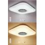Upgrade Smartphone APP Ceiling Light Bluetooth Speaker with Remote,Dimmable RGB Color Changing, Daylight to The Warm Light, Music Ceiling Light Fixture for Bedroom Kids Room