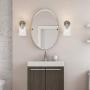 VINLUZ Modern Wall Sconces Lighting Brushed Nickel Finished 1-Lights with Cleae Glass Shade Bathroom Vintage Wall Light Fixtures Vanity, Indoor Porch Lights Hallway Bedroom Dining Room