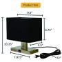 Nocolliny Modern Dimmable Touch Lamp with USB Charging Port for Bedroom, Living Room