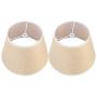 Minkissy 2pcs Fabric Lamp Shade Burlap Clip On Chandelier Lamp Shades Linen Lampshade for Table Chandelier Wall Lamp Living Room Bedroom