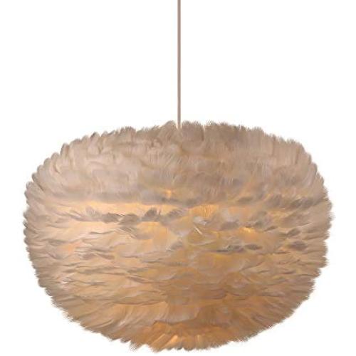 Newrays Nordic Modern Feather Pendant Light Fixture Creative Personality Art Lamps for Bedroom Kitchen Restaurant Living Room (Large)