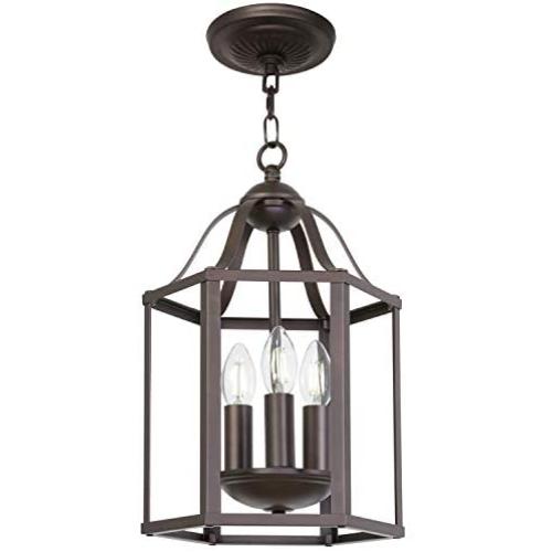 TULUCE 3 Light Chandelier Oil Rubbed Bronze Pendant Light Semi Flush Mount Light Ceiling for Farmhouse Kitchen Dining Room Living Room Foyer