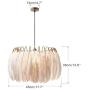 Modo Lighting White Feather Pendant Light 1 Light Modern Decor Chandelier Hanging Lights (17'')
