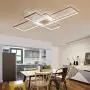 Modern LED Ceiling Lights Living Room Dining Room Ceiling Lighting Fixtures 3000-6500K Hanging Lamp Dimmable Remote Acrylic Rectangle Chandeliers Hotel Kitchen Bedroom Pendant Light,White/90cm/50w