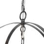 LOG BARN Farmhouse Chandelier for Dining Room, Wood Metal Hanging Light Fixture, 4-Light Foyer Chandeliers for High Ceilings, 16” Dia