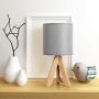 Kids Table Lamp, Small Nightstand Lamp Desk Table Lamp Modern Bedside Lamp for Bedroom, Living Room, Children Room, Office, Study Room(Gray)