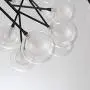 Man hongjia Luce Plafoniera LED Living Room Dining Room Bedroom Decoration Lamps Novelty Chandelier Ambient Light Metal Creative Glass Bubble Chandelier (Color : Black)