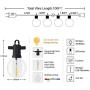 ZOTOYI 100Ft Outdoor Patio String Lights G40 Globe Lights with 50+2Pcs LED Bulbs, Waterproof IP65 Hanging Lights for Bistro, Backyard, Gazebo, Party, Wedding, 2700K Warm White, E12 Sockets
