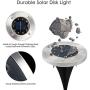 Solar Ground Light Outdoor,Warm Disk Light LED Solar Garden Path Lightst Waterproof Sidewalk Lights Solar Powered Landscape Lighting for Lawn Patio Pathway Yard Deck Walkway Flood Lights (8 Packs）