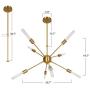 8-Light Sputnik Modern Chandelier Mid Century Industrial Gold Pendant Lighting Vintage Ceiling Light Fixture for Dining Room Kitchen Island Living Room Bedroom Foyer Farmhouse