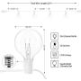 Outdoor String Light-25Feet G40 Globe Patio Lights with 26 Edison Glass Bulbs(1 Spare), Waterproof Connectable Hanging Light for Backyard Porch Balcony Deck Party Decor, E12 Socket Base, White
