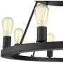 Lacey Black Wagon Wheel Chandelier 29 1/4'' Wide Modern Industrial LED Two Tier 12-Light Fixture for Dining Room House Foyer Kitchen Island Entryway Bedroom Living Room - Franklin Iron Works