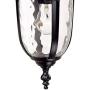 Bellagio Traditional Outdoor Wall Light Fixture Black 16.5'' Hammered Glass for Exterior Porch Patio - John Timberland