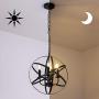 Farmhouse Pendant Light Fixture 4 Light,Globe Foyer Chandelier,Industrial Metal Pendant Lights Island Kitchen Dining Room