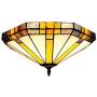 SUSUO Minimalist Colorful Stained Glass Flush Mount Ceiling Fixture Art Deco Ceiling Light for Bedroom Dining Room Hallway Kitchen