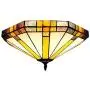 SUSUO Minimalist Colorful Stained Glass Flush Mount Ceiling Fixture Art Deco Ceiling Light for Bedroom Dining Room Hallway Kitchen
