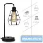 Industrial Table lamp,Black Vintage Edison Desk Light,Farmhouse Desk Lamps, Metal Shade Cage Desk Lamp for Nightstand, Bedside, Office,Bedroom,Living Room Industrial Table lamp,Black Vintage Edison Desk Light,Farmhouse Desk Lamps, Metal Shade Cage Desk Lamp for Nightstand, Bedside, Office,Bedroom,Living Room
