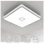 LED Ceiling Light Fixtures Flush Mount 12.8inch 24W Bright White Square LED Ceiling Lamp 5000K, Airand 2050LM Daylight Waterproof Bathroom Ceiling Light for Kitchen Hallway Porch Living Room Bedroom