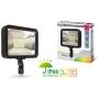 LLT 50W LED Flood Light Outdoor Knuckle Mount - 5000K Daylight 3750Lm 100-277V - LED Yard Lights - Black Backyard Flood Lights - Bright Landscape Lighting - Aluminum and Tempered Glass