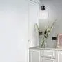 Larootsi Vintage Plug in Wall Lamp Industrial Wall Sconce Light Dimmable with Clear Glass Globe Adjustable Hanging for Indoor Lighting Living Room Dining Room Bedroom Hallway