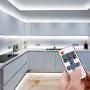 White LED Strip Light,PAUTIX Dimmable COB LED Strip Lights Kit 6500K Daylight White CRI80+ 16.4ft Under Cabinet 12V LED Tape Lights with 3M Self-Adhesive for Kitchen Bedroom Home DIY,UL-Listed