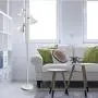 Dorm 3 Light Floor Lamp with 3 Adjustable Reading Room Lights by Lightaccents - Tree Style Standing Lamp with Adjustable Lights - Floor Standing Pole Light - Living Room Lamp (White)