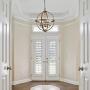 GEPOW Farmhouse Chandeliers for Dining Rooms, 4 Lights Orb Faux Wood Pendant Lighting Fixture for Foyer, Kitchen Island, Bedroom, Living Room D18''