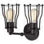 JONATHAN Y JYL7420A Florence 12.5'' 2-Light Metal Vanity Light Industrial,Contemporary,Transitional 2200K Edison 25W Bulbs, Reversible, for Bedroom Livingroom Bathroom Hallway, OilRubbedBronze