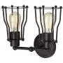 JONATHAN Y JYL7420A Florence 12.5'' 2-Light Metal Vanity Light Industrial,Contemporary,Transitional 2200K Edison 25W Bulbs, Reversible, for Bedroom Livingroom Bathroom Hallway, OilRubbedBronze