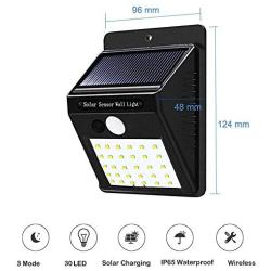 LSSEDA Solar Lights Outdoor Waterproof Bright 400LM Lights 3 Working Modes with 120° Wide-Angle Wireless Motion Sensor Lights for Gate, Wall, Driveway, Garage Yard, Patio, Garden, Deck (4 Pack)