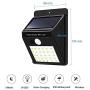 LSSEDA Solar Lights Outdoor Waterproof Bright 400LM Lights 3 Working Modes with 120° Wide-Angle Wireless Motion Sensor Lights for Gate, Wall, Driveway, Garage Yard, Patio, Garden, Deck (4 Pack)