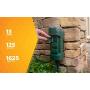 Woods 13547 Outdoor Yard Stake with Photocell Built-In Timer and 6- Foot Cord, Automatic Lighting with Adjustable Settings, Ideal for Holiday Outdoor Lighting, 125-volt / 13-amp, 1625-watt, Green