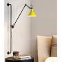 SUSUO 360 Degree Rotatable Simplicity Swing Wall Lamp with 24'' inches Black Swing Arm,Unique Plug-in Sconces Wall Lighting for Bedroom Living Room Bedside Lamp