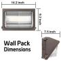 AOK LED Wall Pack Outdoor Lighting 125lm/w 5000K Daylight 100-277V Commercial Lighting Fixture Waterproof UL, DLC Premium (Bronze, 40W/5,000lm)