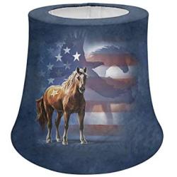 UNICEU American Flag Horse Lampshade Light Shade for Replacement Table Lamp,Floor Lamp,for Kids Boys Girls Bedroom,Dormroom